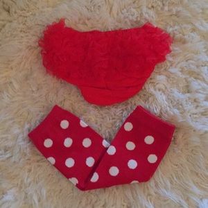 Ruffle Diaper Cover & Leg Warmer Set
